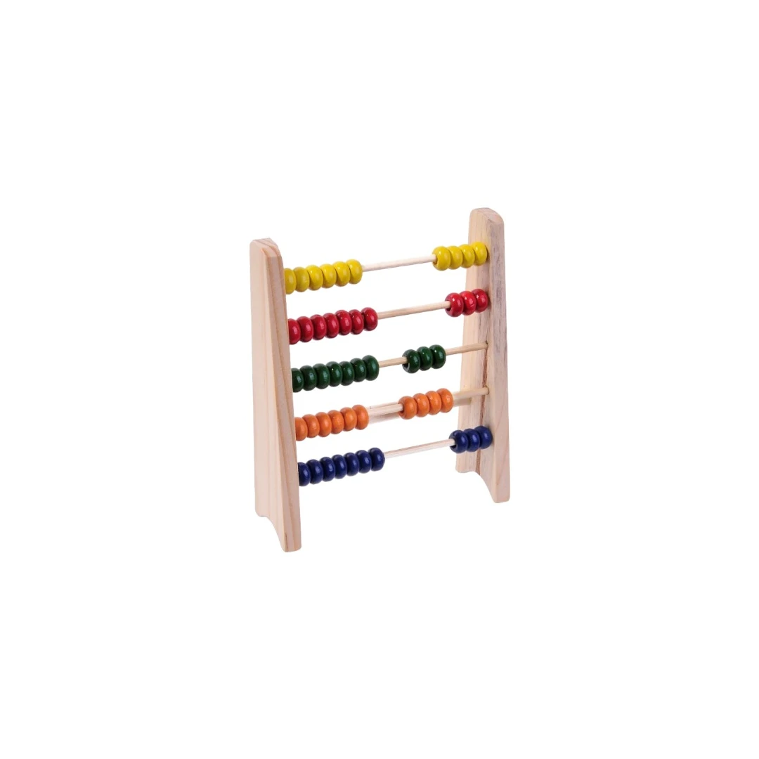 Numaratoare cu bile multicolore, material din lemn rezistent, pentru baieti si fete, educativa, dimensiune 14x16 cm - 