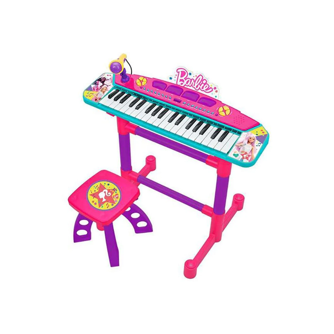 Keyboard cu microfon si scaunel Barbie - 