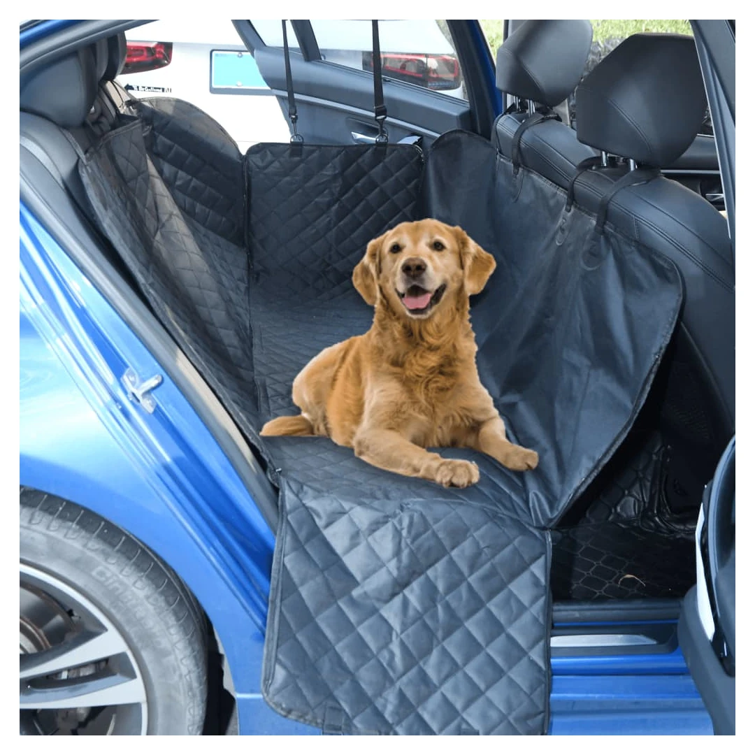 Husă scaun auto pentru câini, negru, 137x46x50 cm - Această husă pentru scaunul auto de câini protejează siguranța câinelui și menține căptușeala mașinii dvs. fără murdărie. Potrivire universală: Aceast...