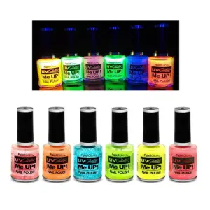 Lac de unghii cu sclipici, stralucitor in lumina UV, Glitter Me Up! UV, A37 Candy Pink - 