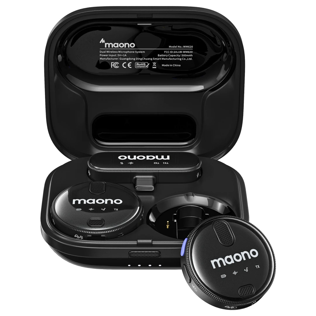 Lavaliera wireless dubla Maono WM620, Double Noise Cancellation, Sistem cu mufa Usb C - 