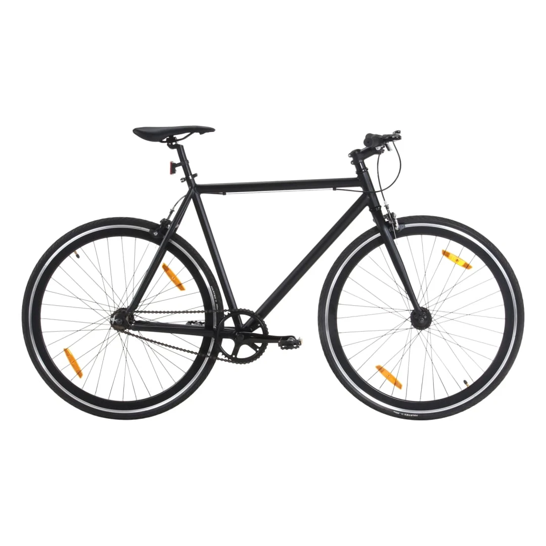Bicicletă cu angrenaj fix, negru, 700c, 51 cm - Această bicicletă cu angrenaj fix este perfectă pentru deplasări, pentru a vă antrena sau pentru a ieși la plimbare cu familia pentru a vă bucura de a...