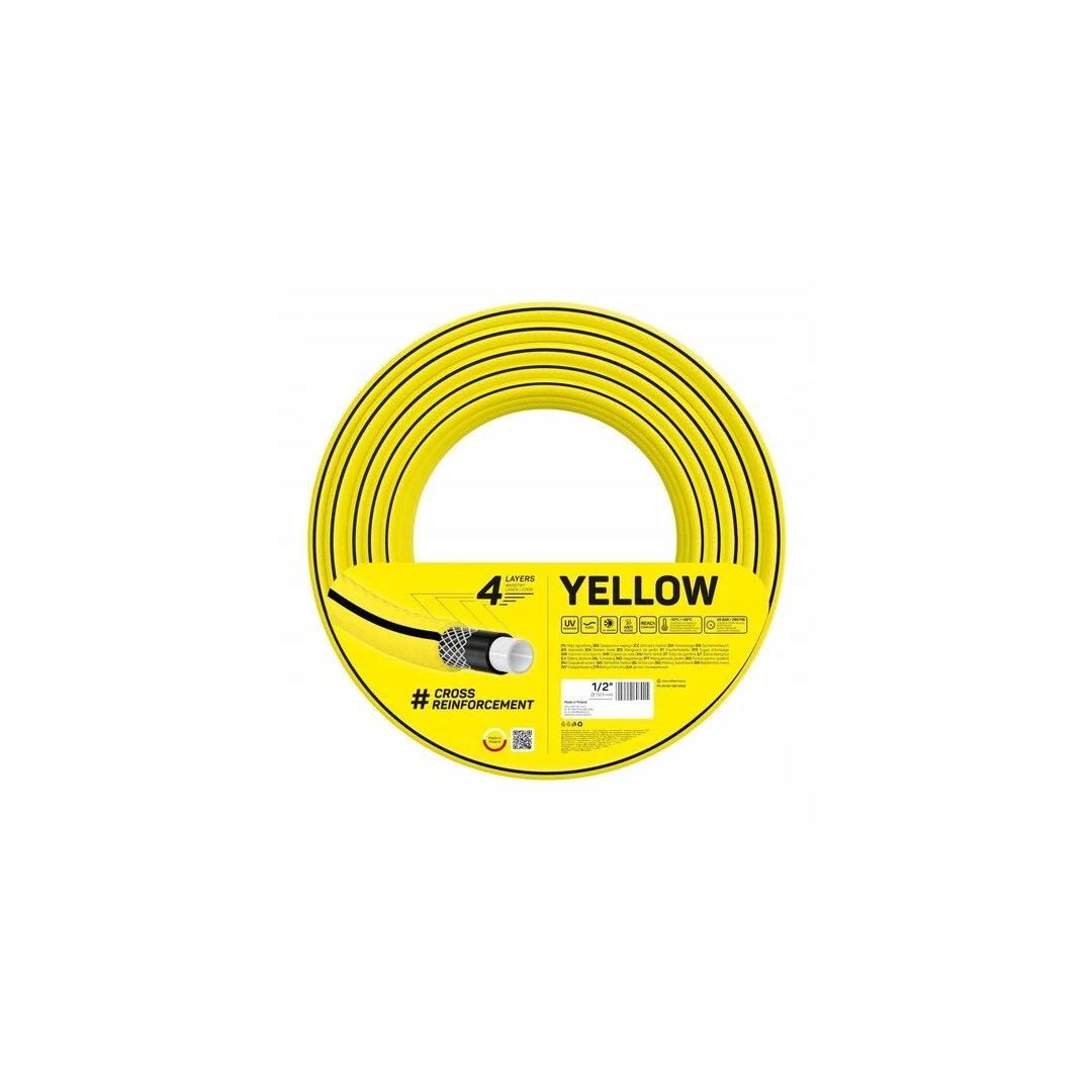 Furtun gradina, Cellfast Yellow, 4 straturi, 1/2'', 50 m - 