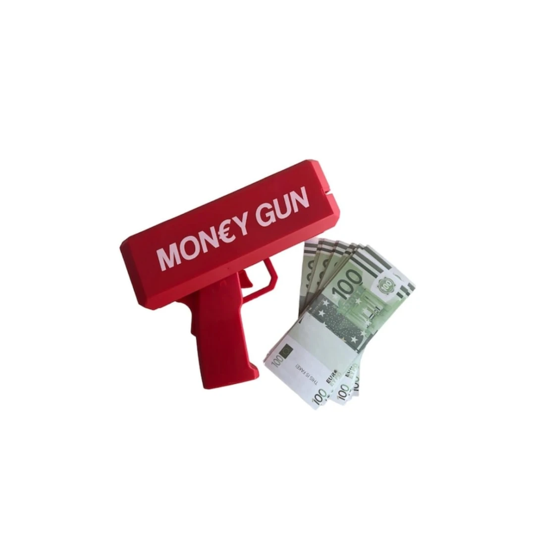 Money gun , lansator  bancnote culoare rosu - 