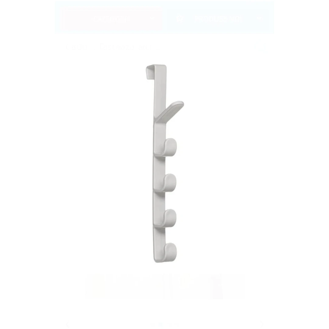 Cuier pentru usa sau dulap cu o grosime de pana la 2 cm, din plastic alb 28/10/2 cm - 
