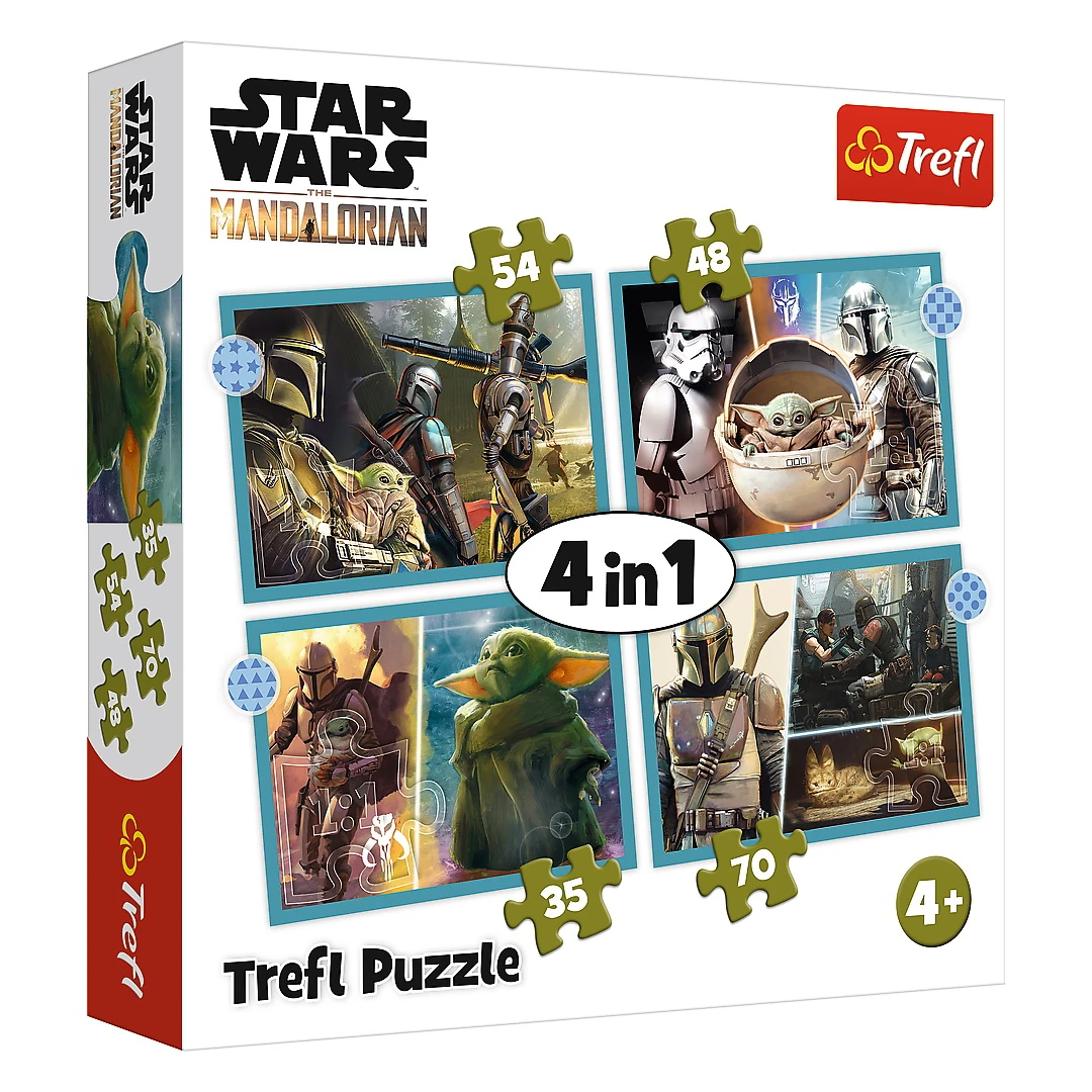 Puzzle Trefl 4 in 1 Star Wars - Mandalorianul - 