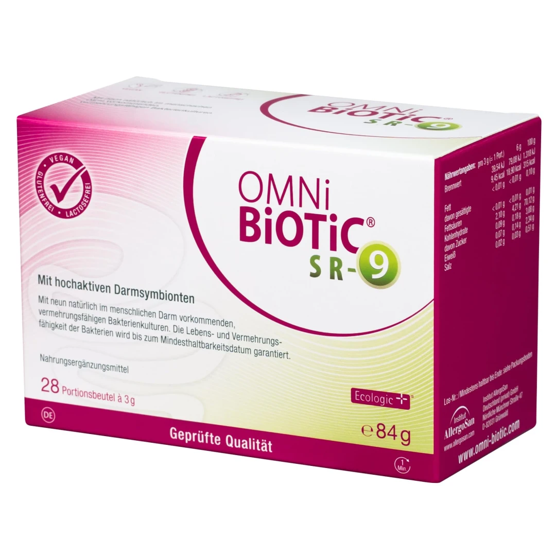 Supliment Alimentar OMNi BiOTiC SR-9, 28 portii 84 g, 9 tulpini bacteriene, 15 miliarde de germeni pe doza zilnica - 