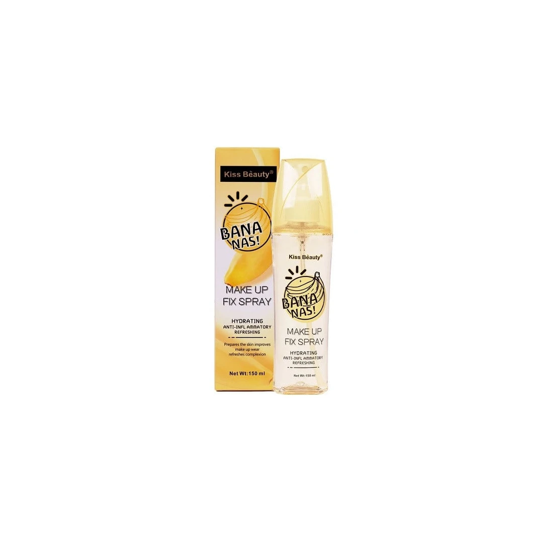 Spray de Fixare Hidratant, Antiinflamator, Kiss Beauty, Bananas, 150 ml - 