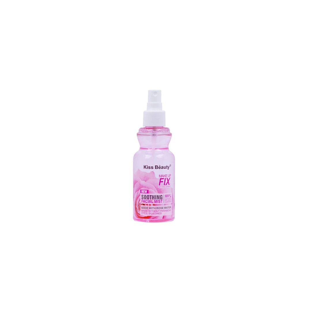 Spray Fixare Machiaj, Kiss Beauty, Soothing Facial Mist, Rose Water, 180 ml - 