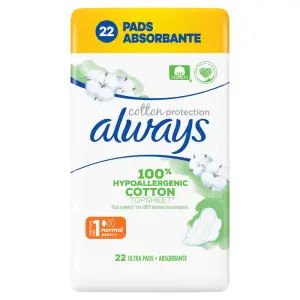 ALWAYS Naturals Duo Cotton Protection, absorbante igienice, marime 1, 22 buc - 