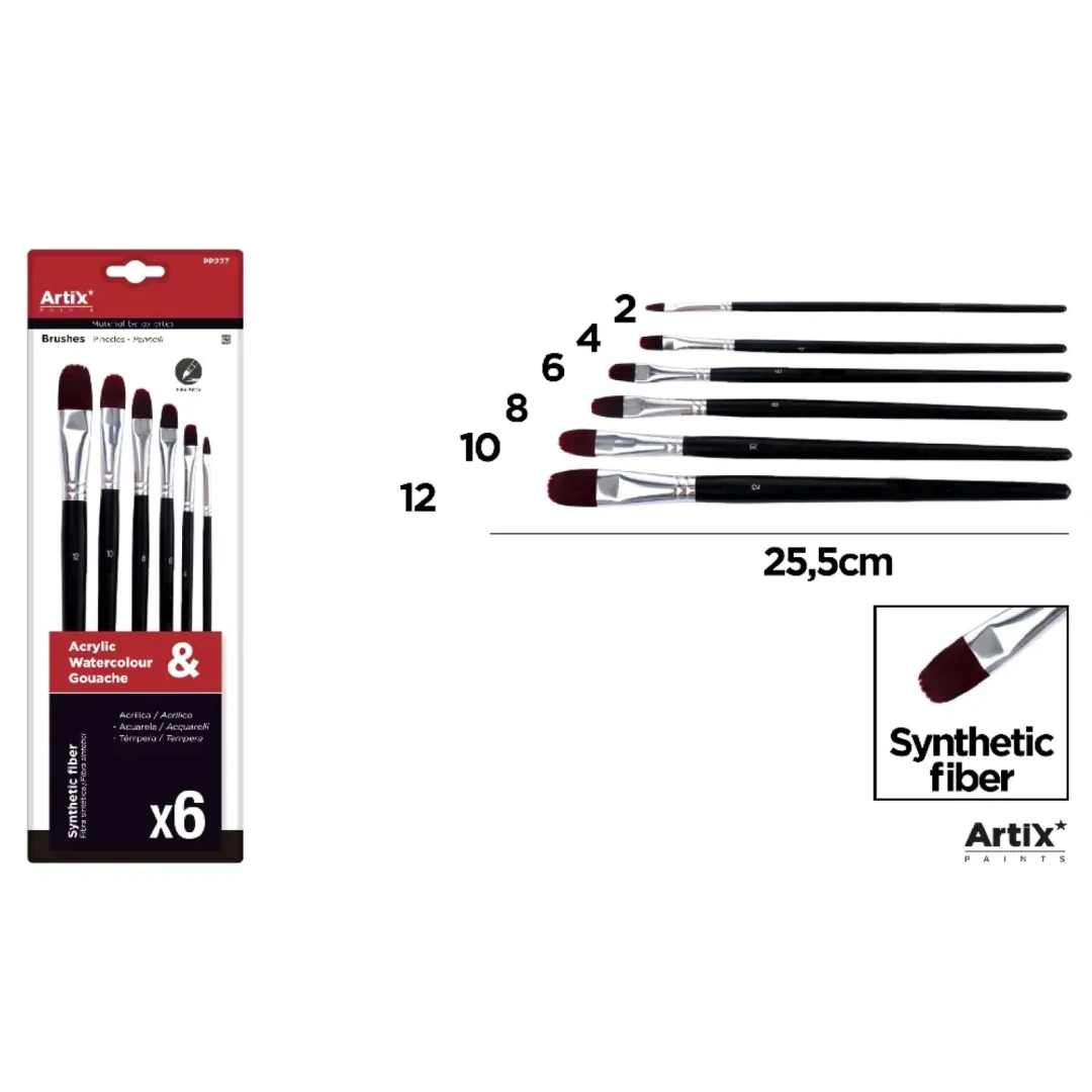 Set pensule profesionale pentru pictat Artix 6 buc. - 