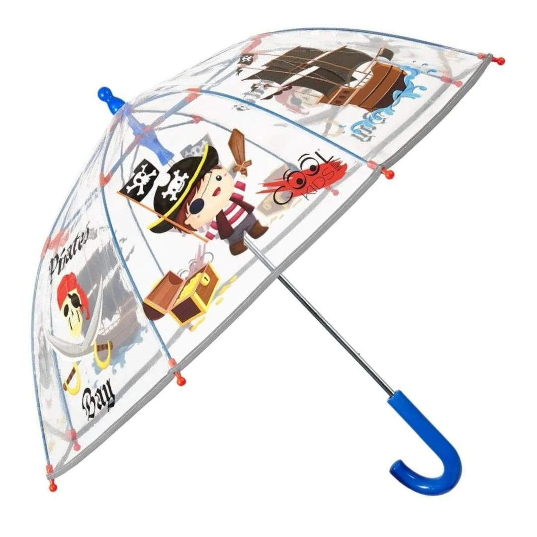 Umbrelă transparentă Perletti CoolKids Pirați 60cm - 