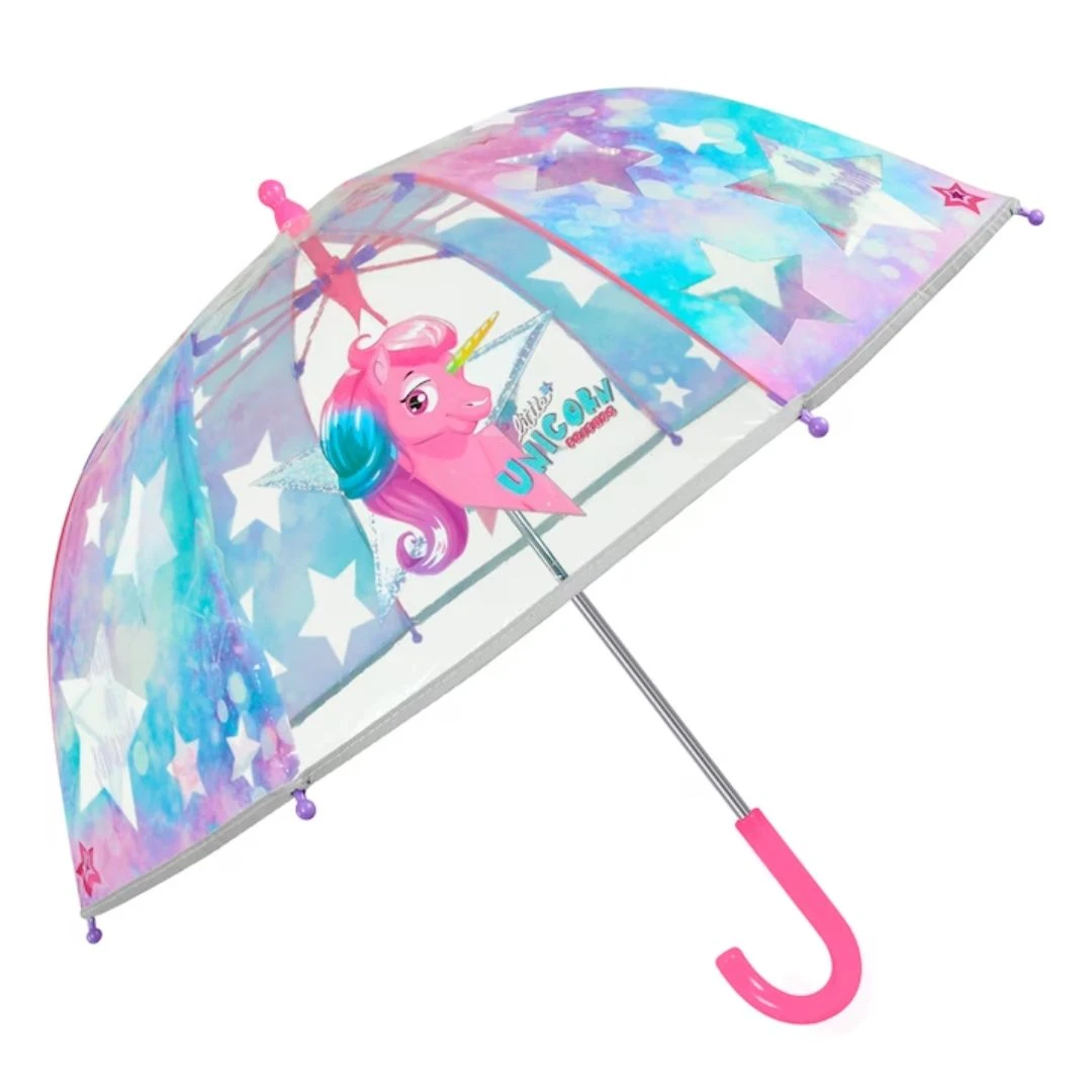 Umbrelă transparentă Perletti CoolKids Unicorn 60cm - 