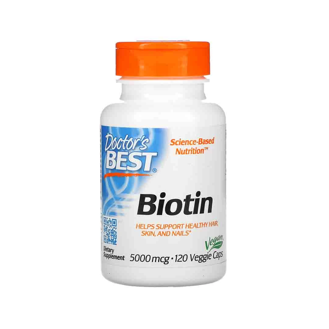Biotin (Biotina B7) 5000mcg, Doctor's Best, 120 capsule - 
