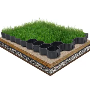 Grilaje de gazon, 16 buc., negru, 60x40x3 cm, plastic - Grilajul de gazon pentru grădină este o alternativă grozavă la pavaj. Este potrivit pentru peluze, terenuri de joacă, alei și căi de acces. Aranjați-v...