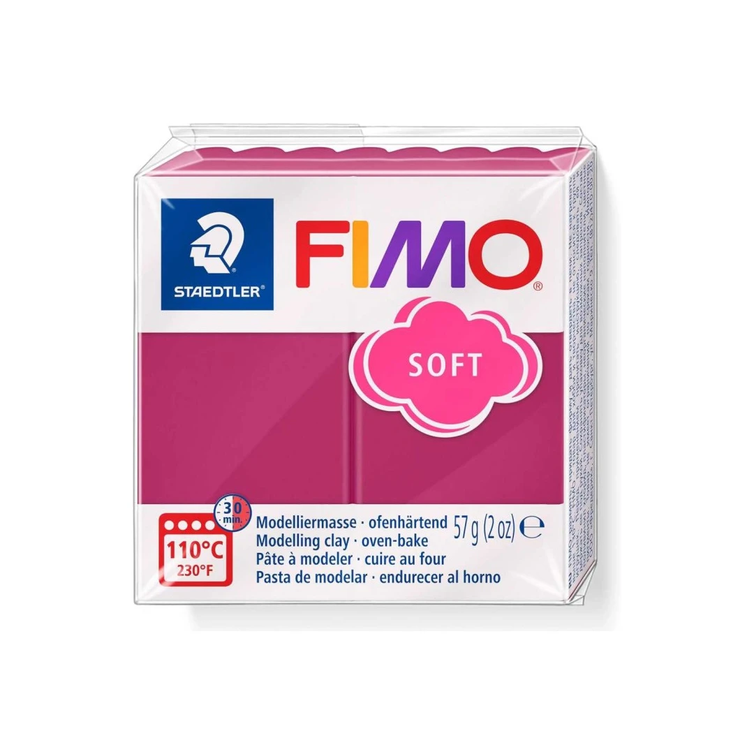 Pastă polimerică FIMO Soft Trend 57g Roșu carmin murdar - 