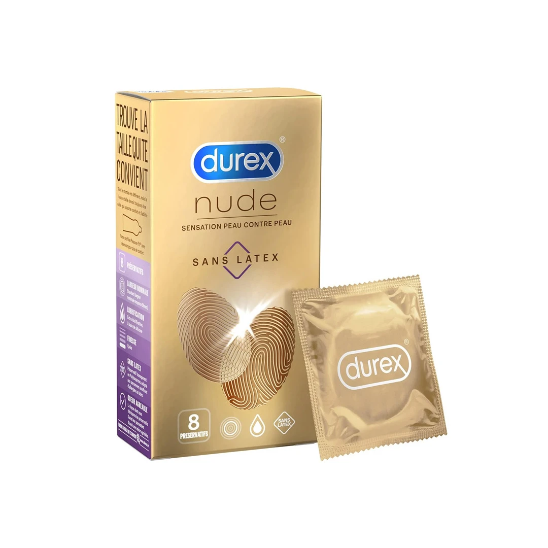 Prezervative Durex Nude Sans Latex, 8 buc - 