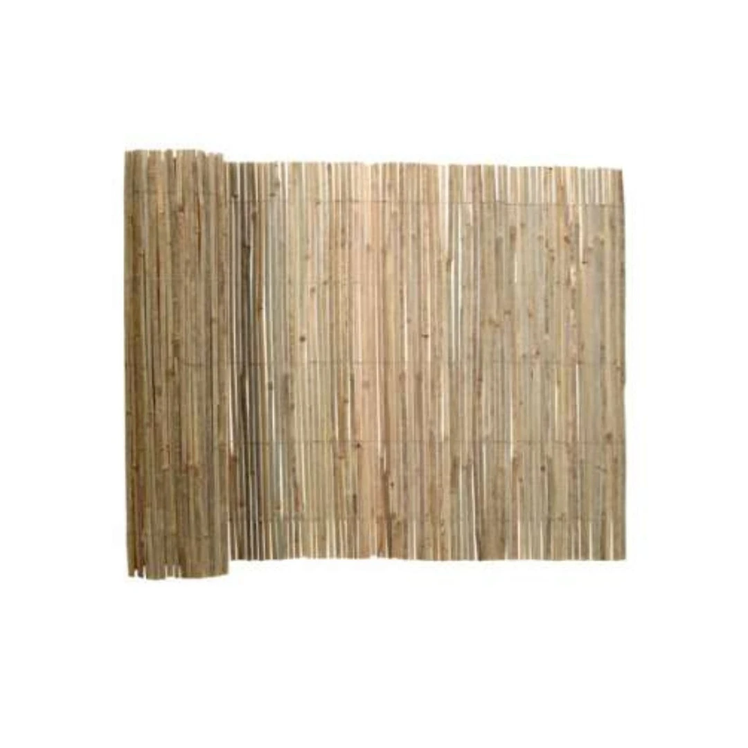 Gard decorativ din Bambus Natural pentru delimitare spatii exterioare, Maro, 5×1.5 m - 