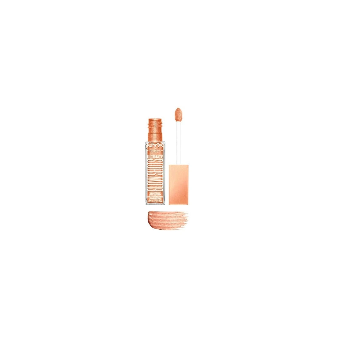 Fard de Pleoape Lichid, Stralucitor, NYX Professional Makeup, Ultimate Glow Shots, 08 Twisted Tangerine, 7.5 ml - 