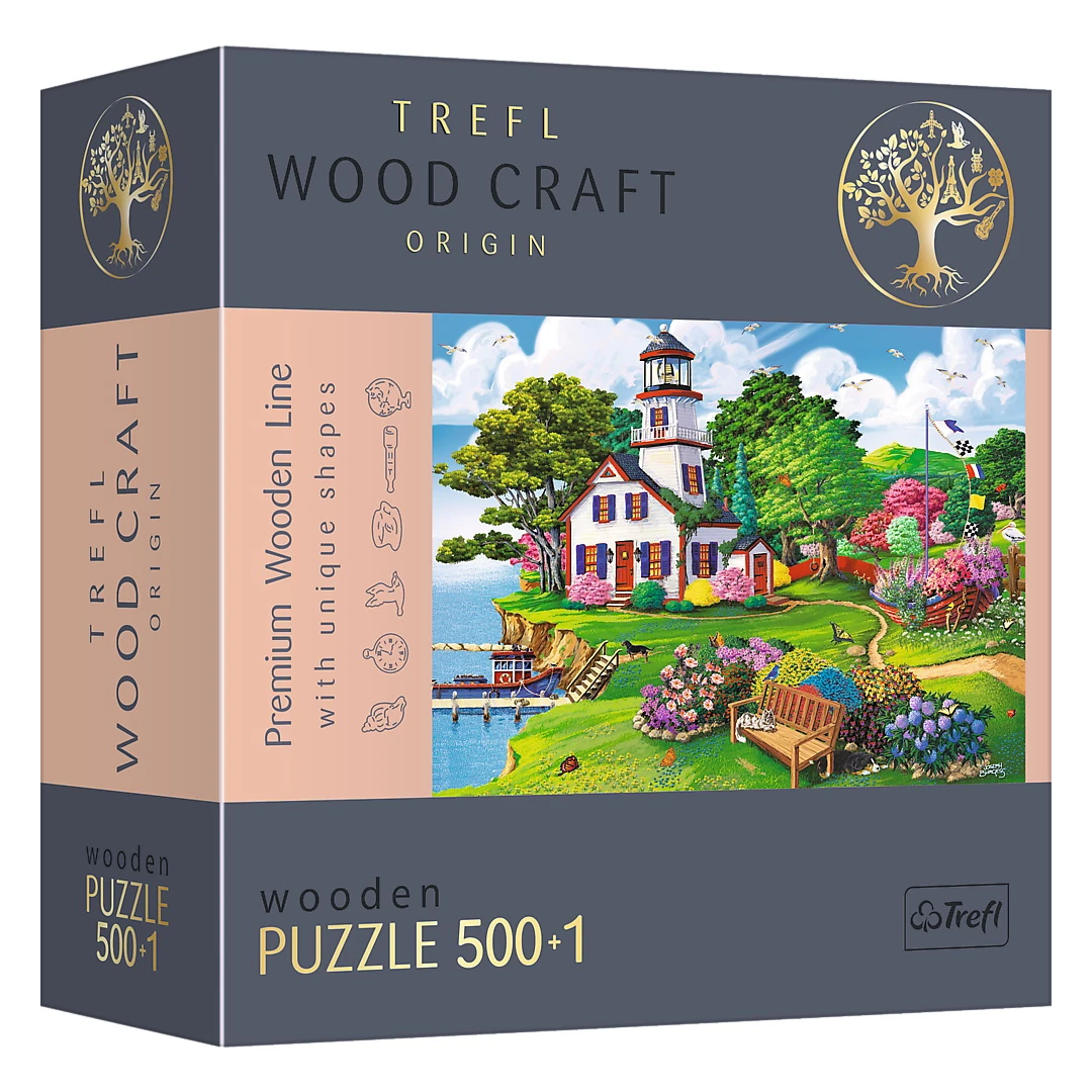 Puzzle Trefl din lemn 500+1 piese portul in timpul verii - 