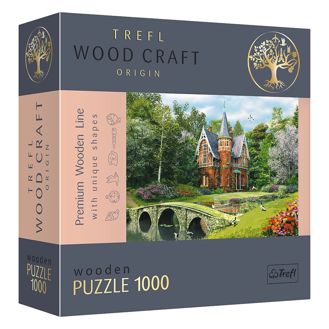 Puzzle Trefl din lemn 1000 piese casa victoriana - 