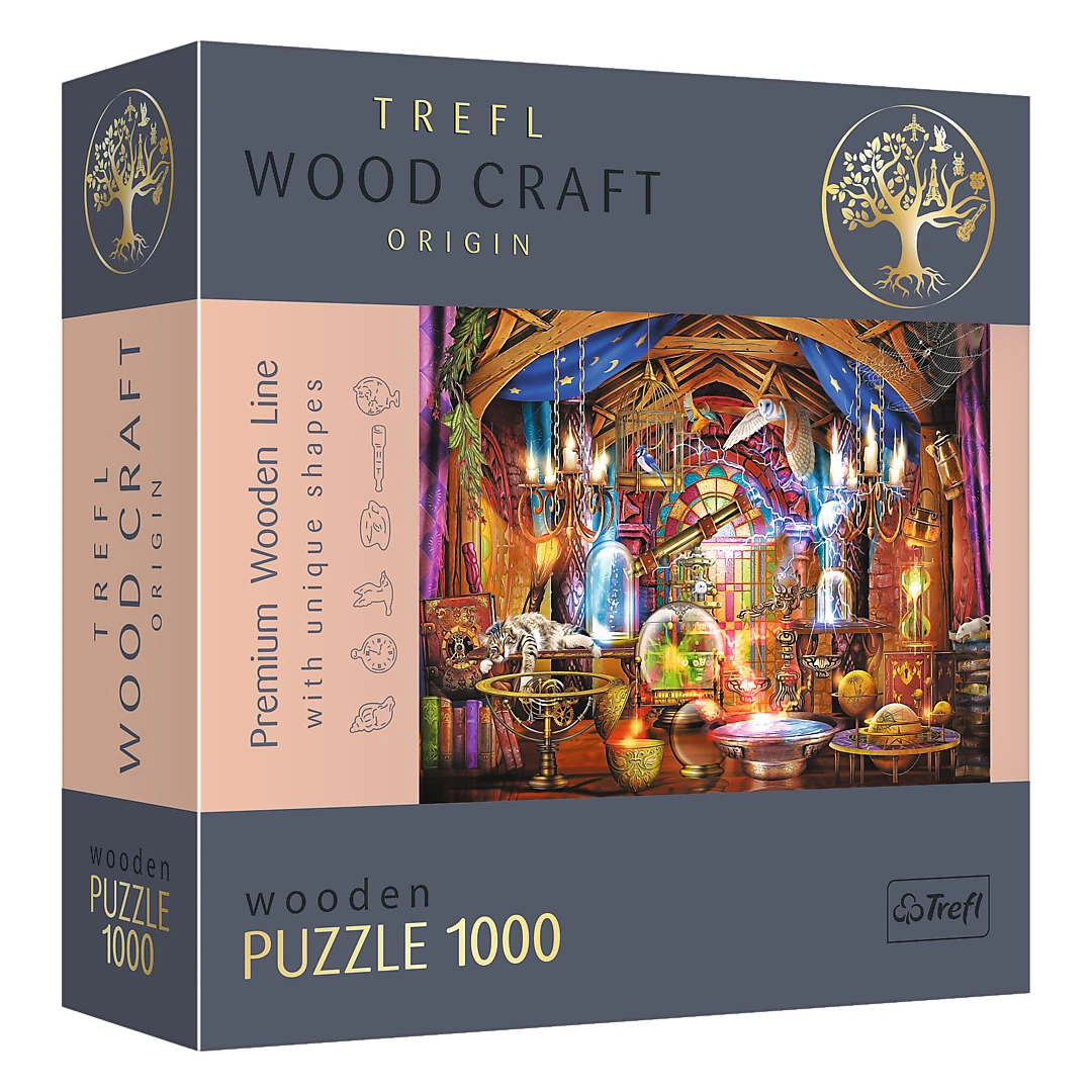 Puzzle Trefl din lemn 1000 piese camera magica - 