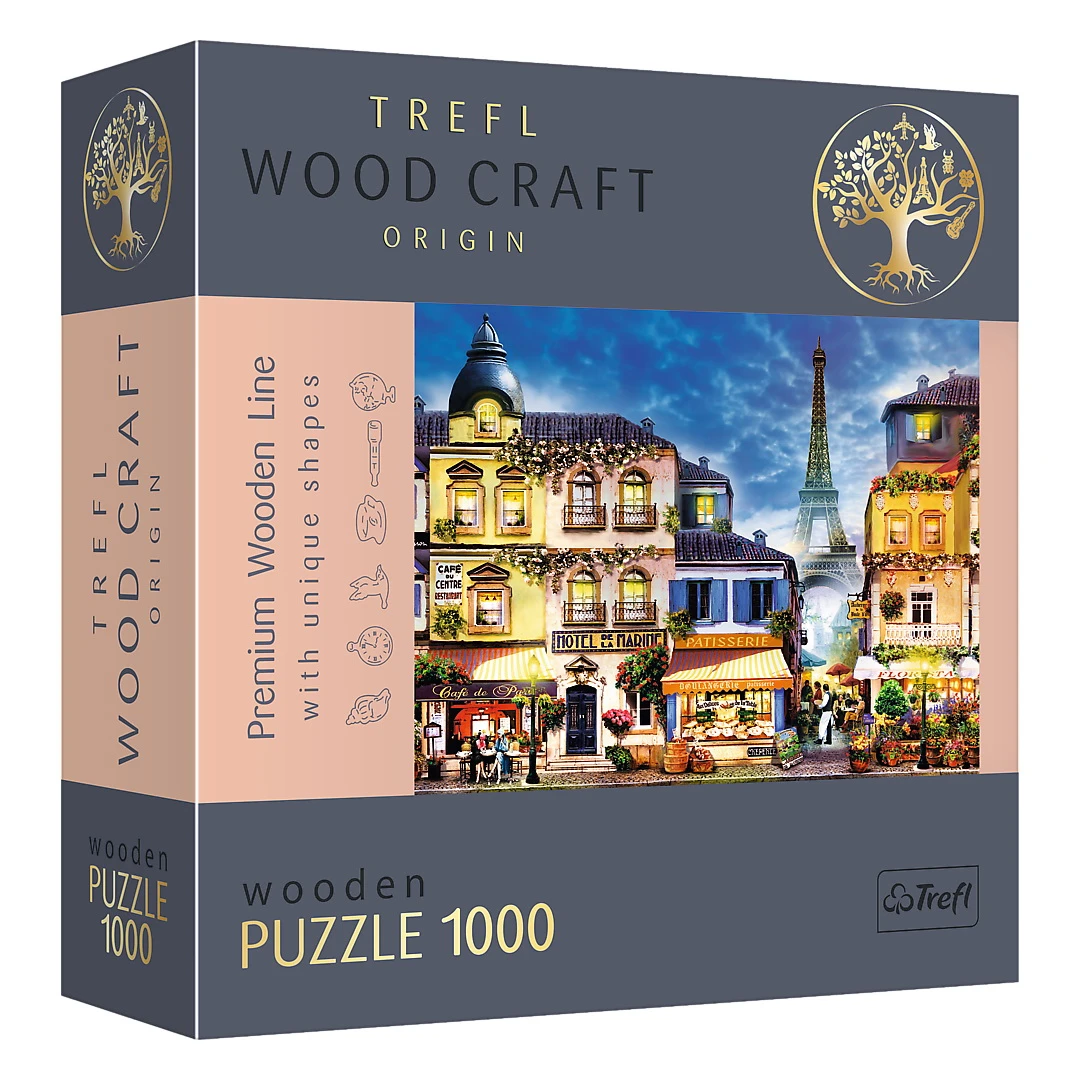 Puzzle Trefl din lemn 1000 piese strada franceza - 