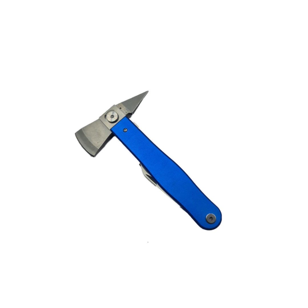 Mini Toporas cu Cap Rotativ, Multifunctional, Prindere Curea, Husa, 16 cm, Albastru - 