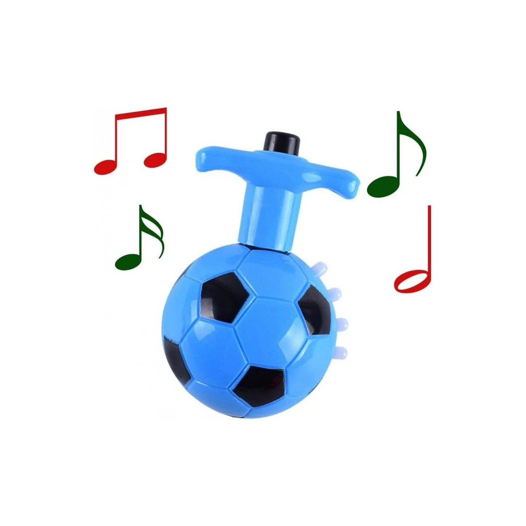 Jucarie Titirez Automat, Model Minge Fotbal, Muzica, Joc de Lumini, albastru - 