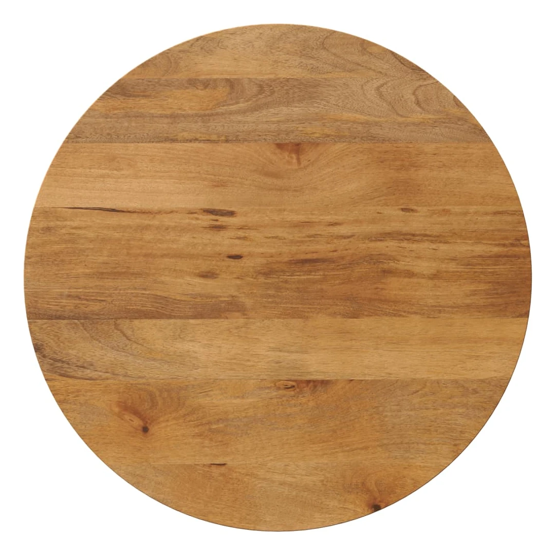 Blat de masă rotund, Ø 90x3,8 cm, lemn masiv de mango brut - Oferiți o nouă viață mesei dvs. cu acest blat de masă din lemn. Este o soluție excelentă pentru a vă împrospăta masa, acasă sau într-un cadru comercia...