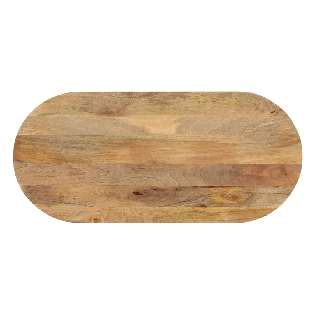 Blat de masă oval, 140x60x2,5 cm, lemn masiv de mango - Oferiți o nouă viață mesei dvs. cu acest blat de masă din lemn. Este o soluție excelentă pentru a vă împrospăta masa, acasă sau într-un cadru comercia...