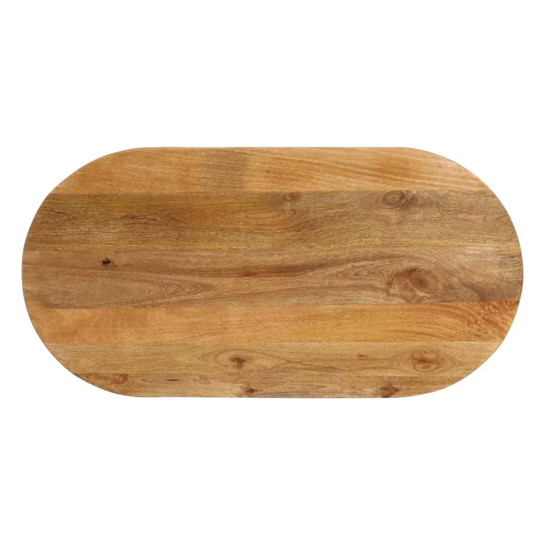 Blat de masă oval, 100x40x2,5 cm, lemn masiv de mango - Oferiți o nouă viață mesei dvs. cu acest blat de masă din lemn. Este o soluție excelentă pentru a vă împrospăta masa, acasă sau într-un cadru comercia...