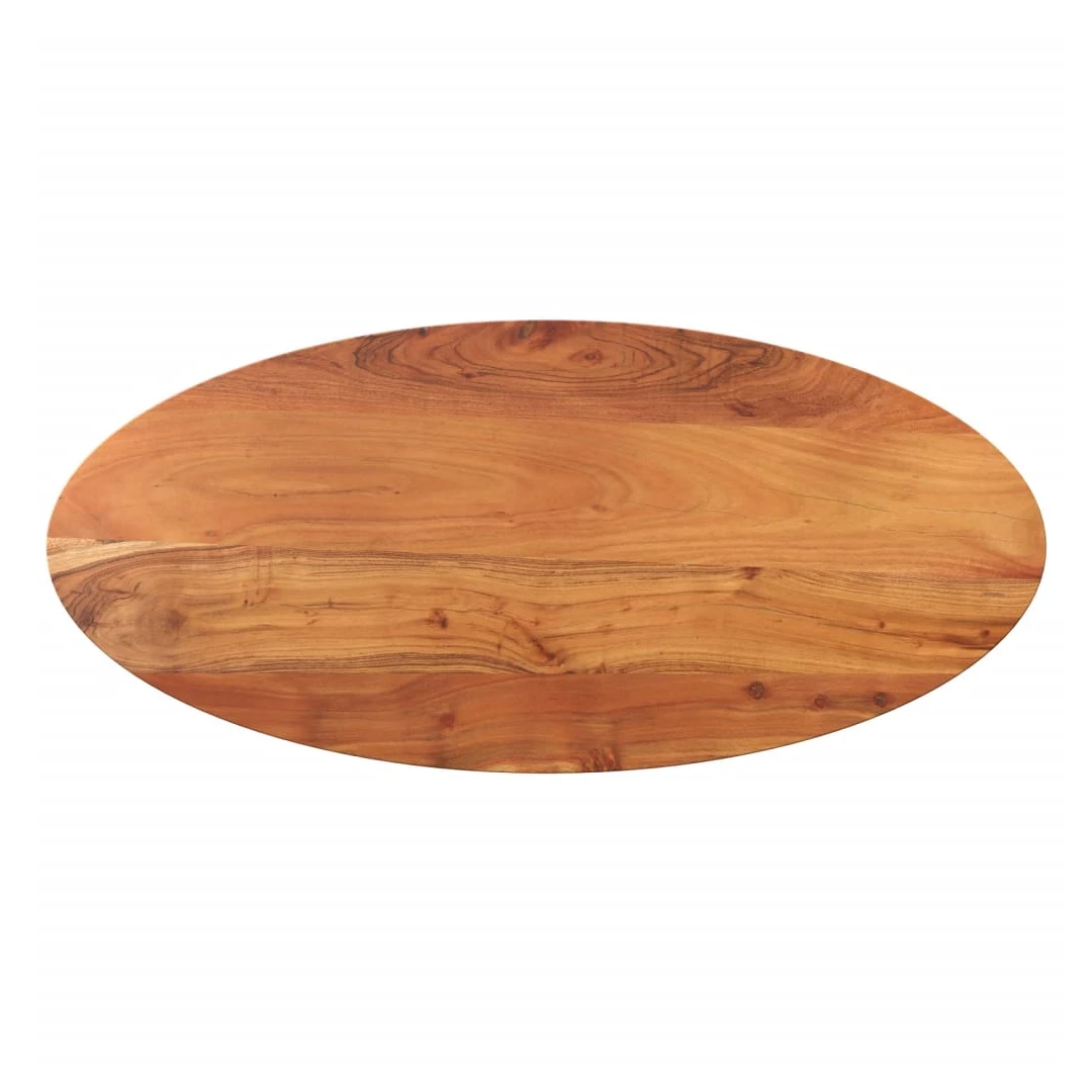 Blat de masă oval, 80x40x2,5 cm, lemn masiv de acacia - Oferiți o nouă viață mesei dvs. cu acest blat de masă din lemn. Este o soluție excelentă pentru a vă împrospăta masa, acasă sau într-un cadru comercia...