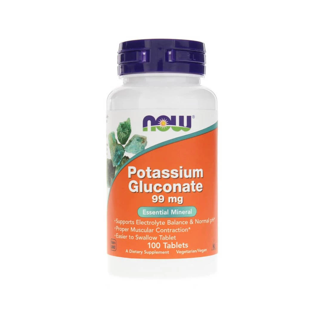 Potassium Gluconate, 99 mg, Now Foods, 100 tablete - 