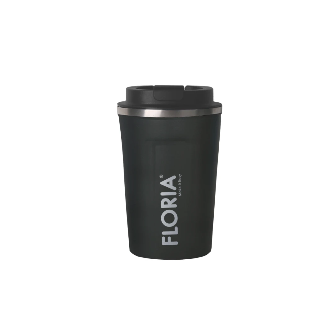Cana de cafea Floria ZLN9970 tip termos, capacitate 380ml, interior din inox, pereti dublii, gri - 