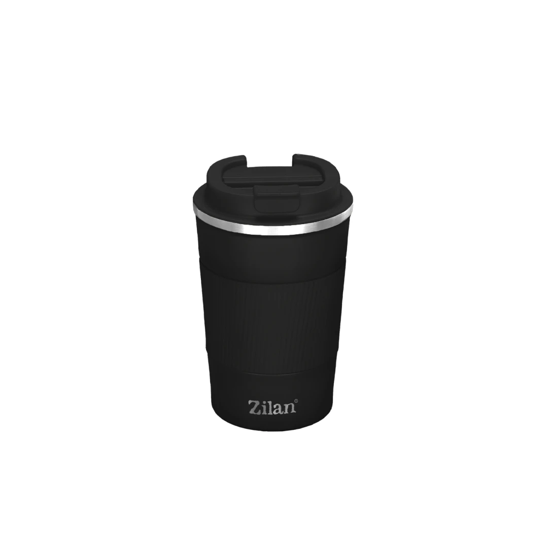 Cana de cafea Zilan ZLN9878 termos, capacitate 380ml, interior din inox, pereti dublii, negru - 