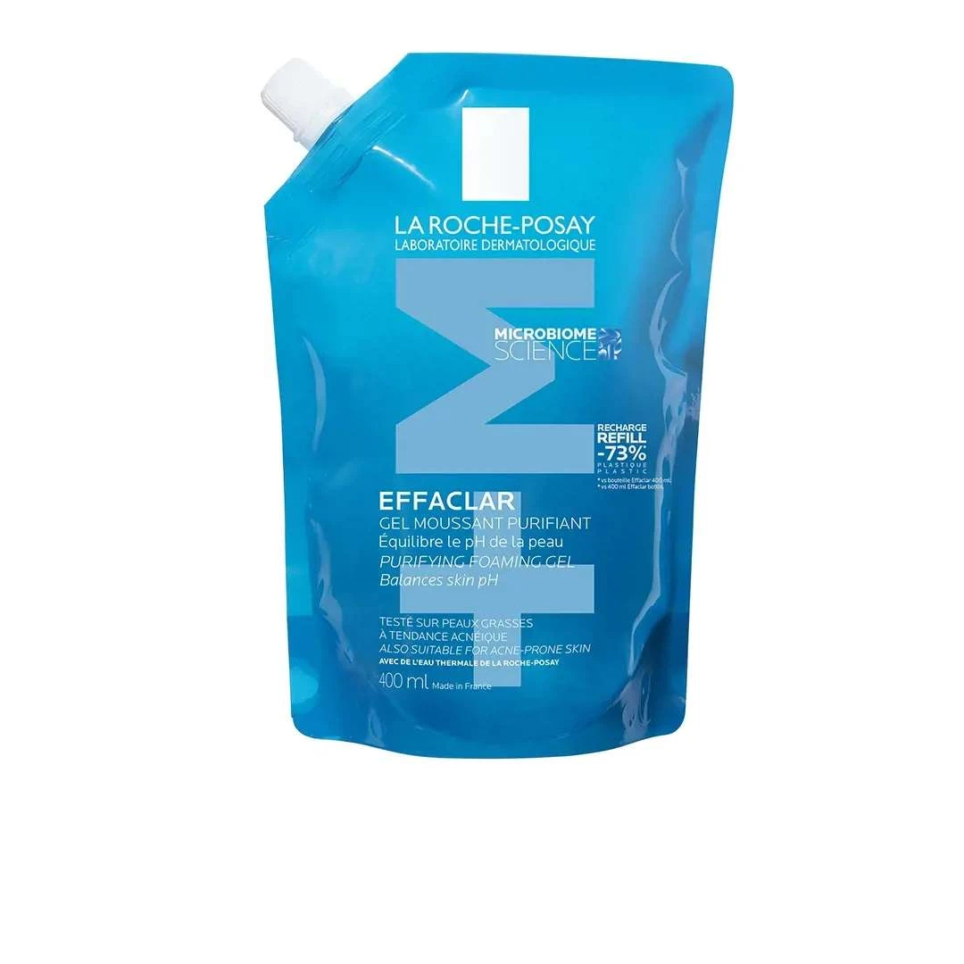 Rezerva gel spumant purifiant pentru piele grasa cu tendinta acneica, La Roche Posay EFFACLAR, 400 ml - 