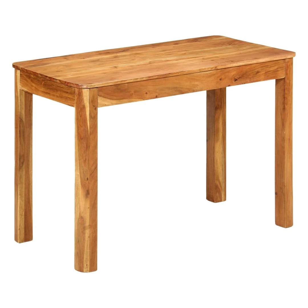 Masă de bucătărie, 110x55x76 cm, lemn masiv de acacia - Această masă din lemn emană un farmec vintage, devenind o piesă de mobilier remarcabilă în spațiul dvs. de locuit. Lemn masiv de acacia: Lemnul masiv...