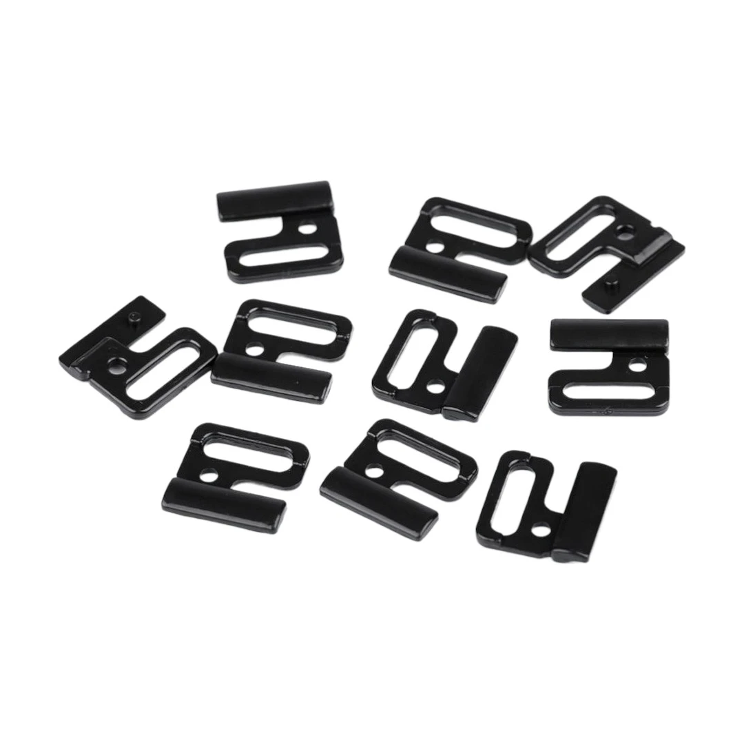 Set 5 inchizatori din plastic pentru sutien Crisalida, latime 2 cm, Negru - 