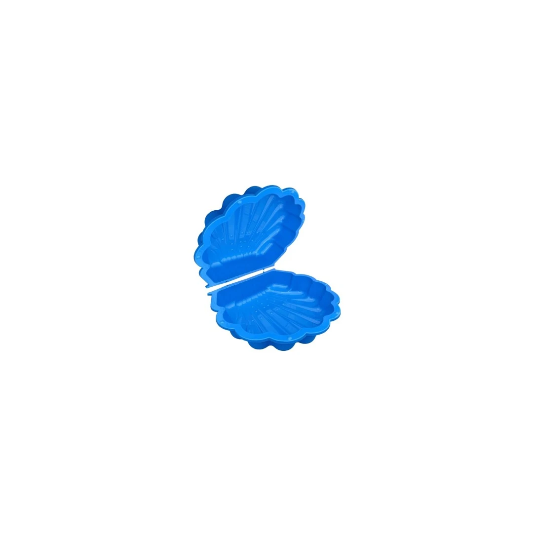 Cutie ladita de nisip sau apa, tip scoica dubla, albastru, 86 x 78 x 18 cm - 