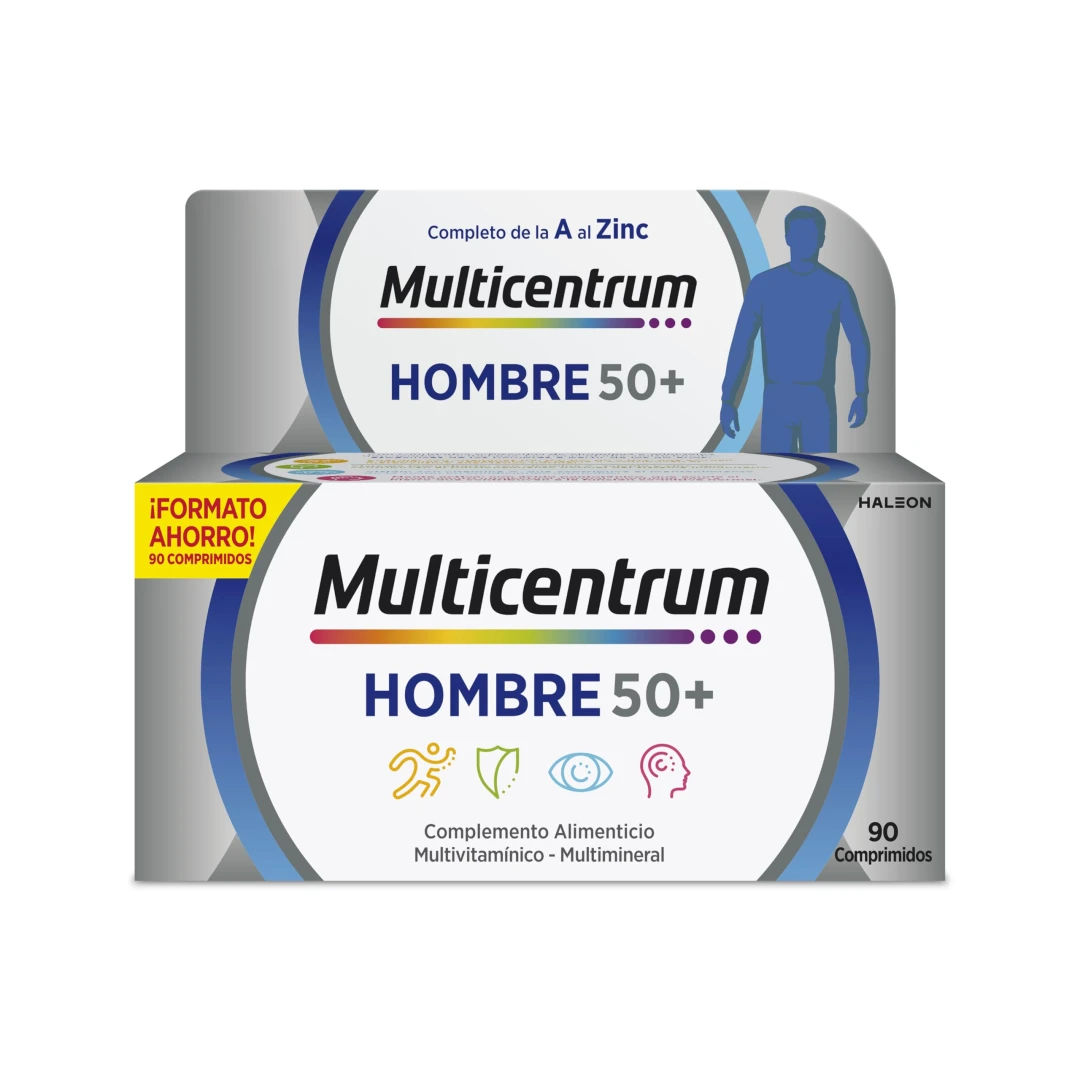 Supliment Alimentar Multicentrum Men 50 + , contine 13 vitamine, 90 capsule - 