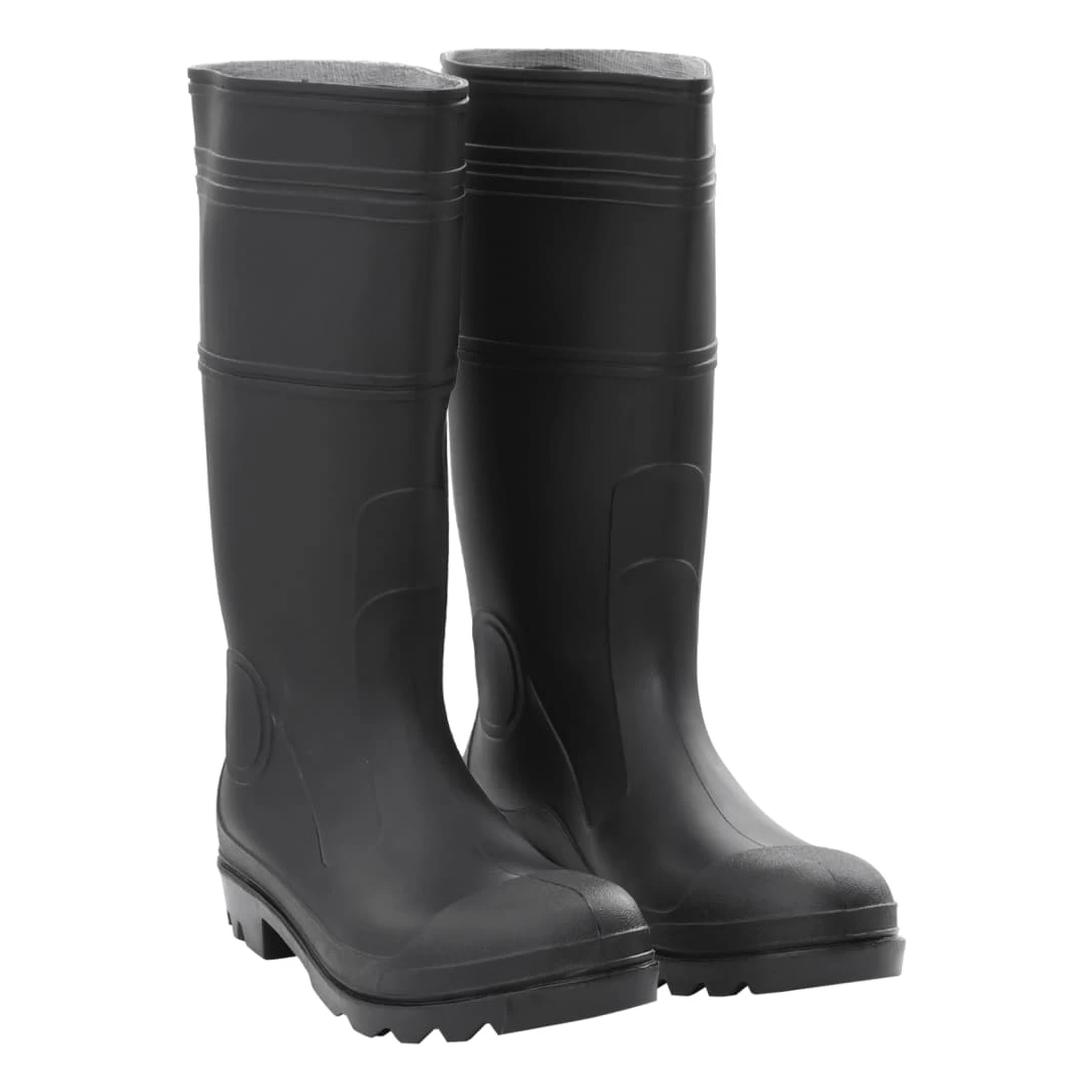 Cizme de ploaie, negru, PVC, mărime 44 - Cizmele de ploaie oferă o potrivire ideală și un confort optim, făcându-le potrivite pentru condiții de ploaie și menținând în același timp picioarele...