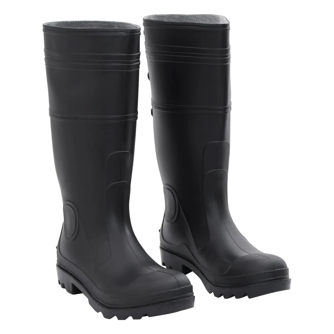 Cizme de ploaie, negru, PVC, mărime 43 - Cizmele de ploaie oferă o potrivire ideală și un confort optim, făcându-le potrivite pentru condiții de ploaie și menținând în același timp picioarele...