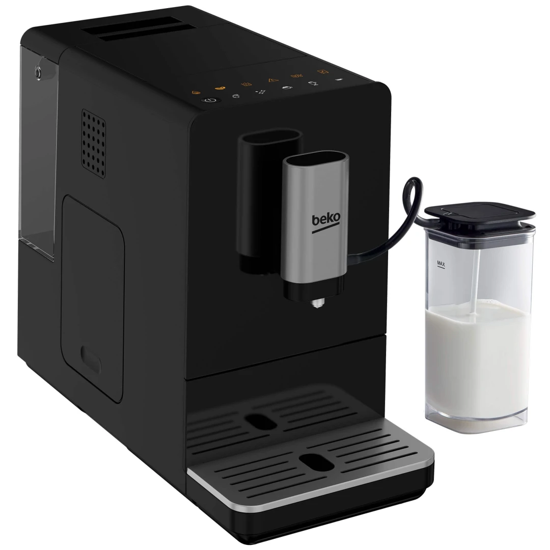 Espressor automat Beko CEG3194B, 1350 W, 19 bar, 1.5 l, touch control, rasnita integrata, spumarea laptelui, curatare automata, negru - 