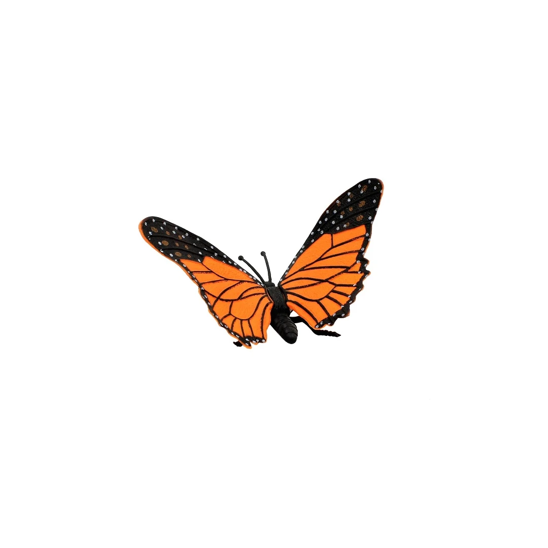 Figurină mini fluture portocaliu 14 cm - 