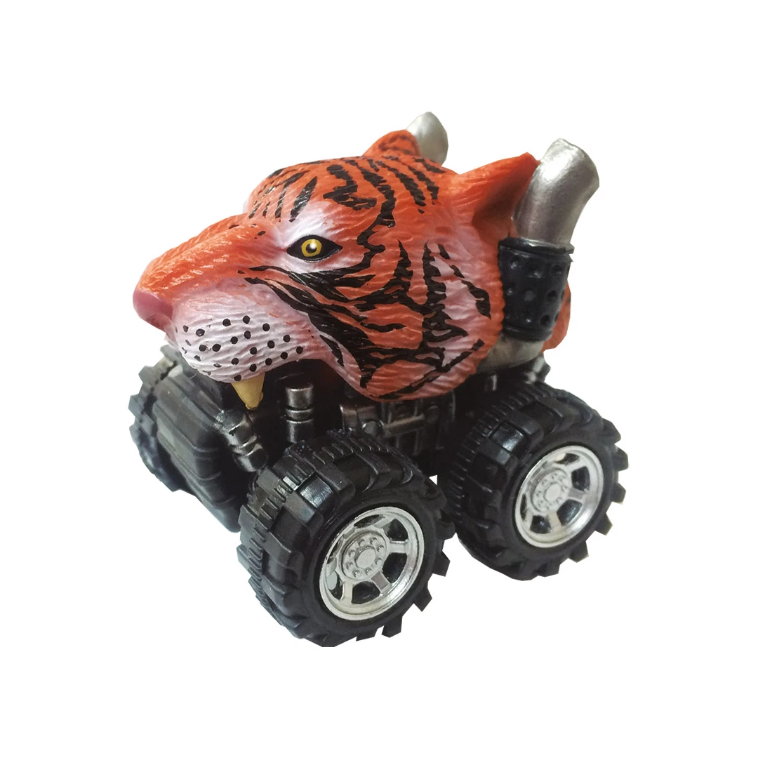 Mașinuță cu sistem friction tigru multicolor - 