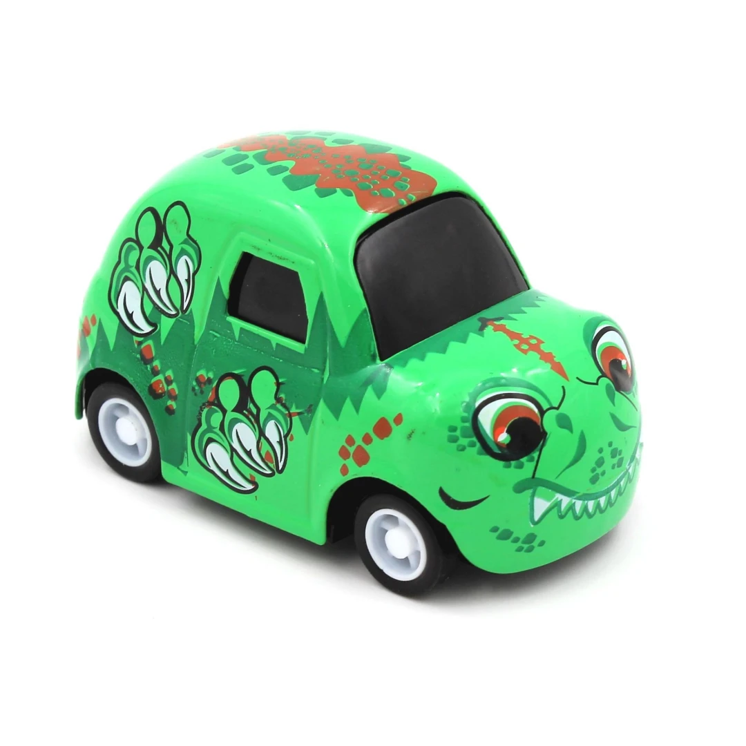 Mașinuță cu sistem pull-back dinozaur verde - 
