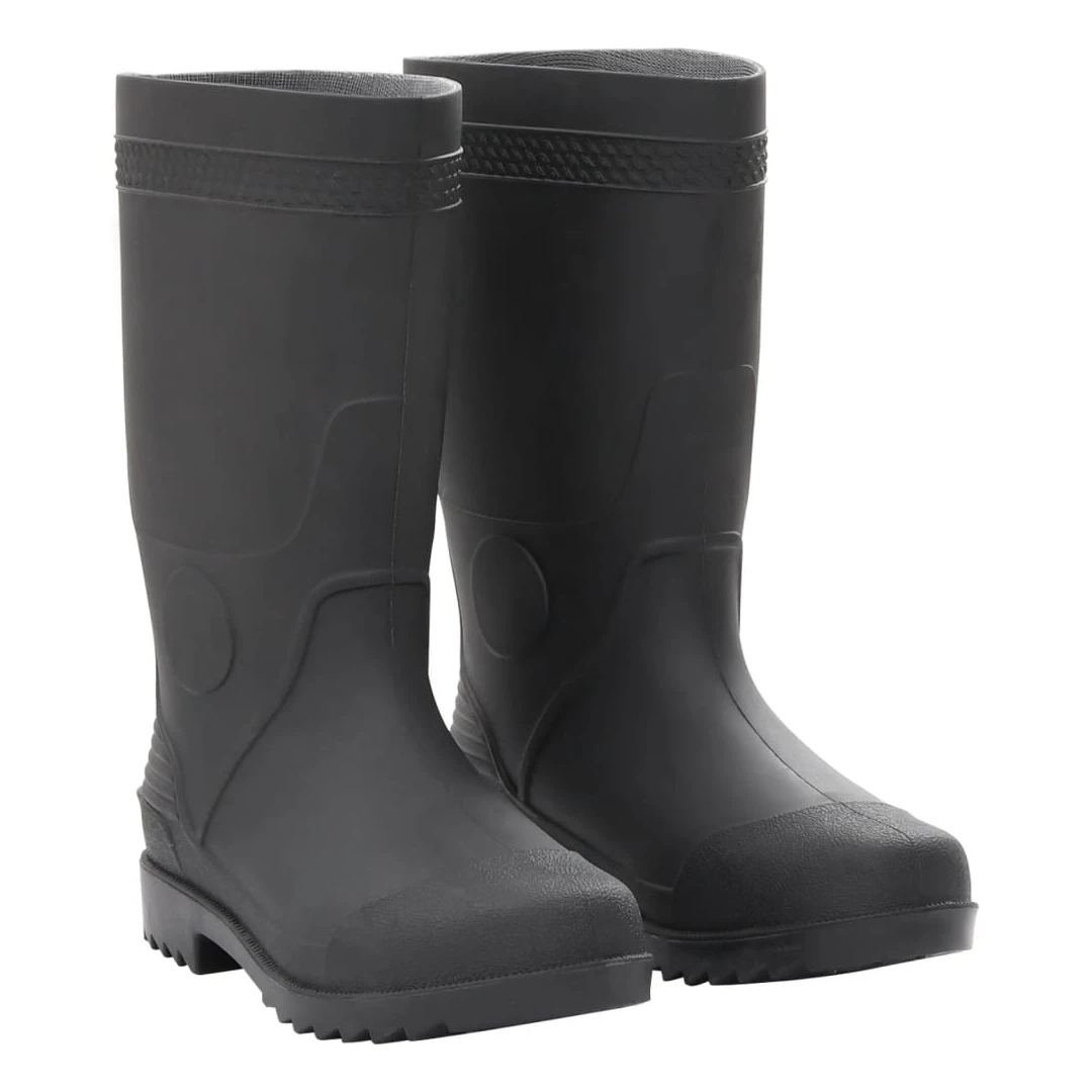 Cizme de ploaie, negru, PVC, mărime 39 - Cizmele de ploaie oferă o potrivire ideală și un confort optim, făcându-le potrivite pentru condiții de ploaie și menținând în același timp picioarele...