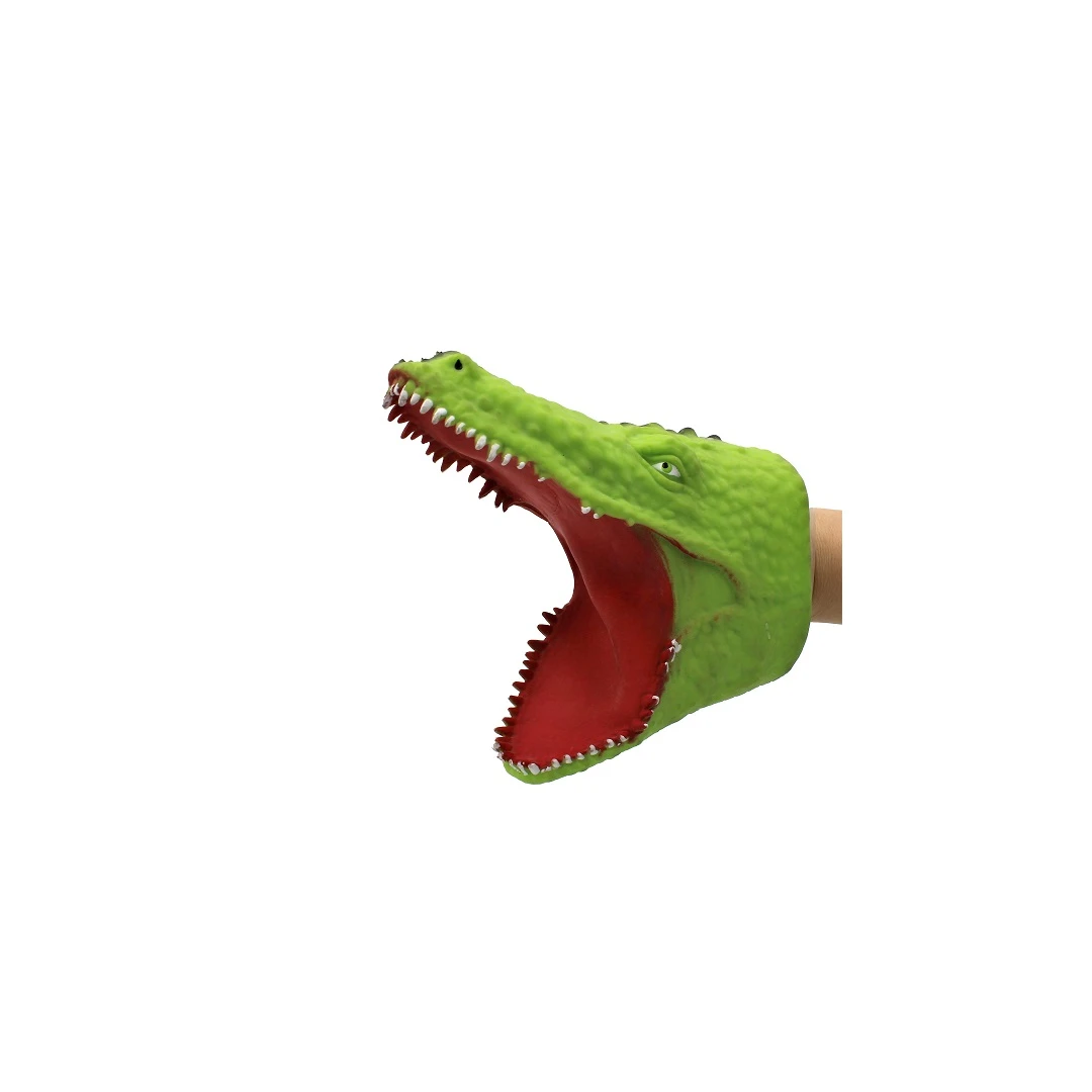 Papusa de mana pentru copii Crocodil - Verde deschis - 