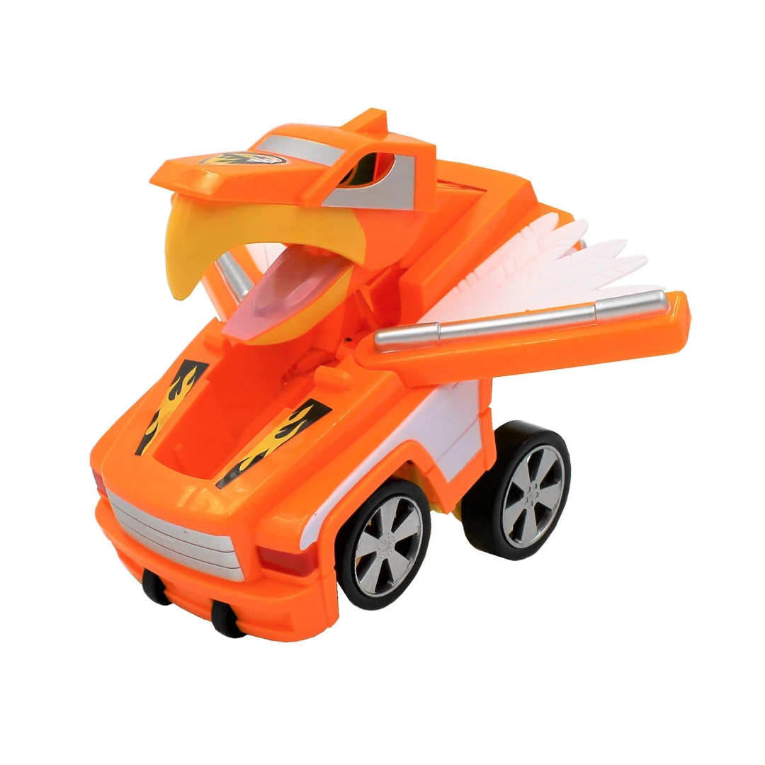 Mașinuță portocalie convertibilă tip robot Eagle - 